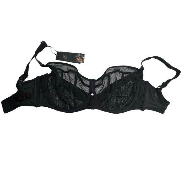 Curvy Kate Scantilly Peek-A-Boo Lace Balcony Bra size 30L Black New - Picture 7 of 13